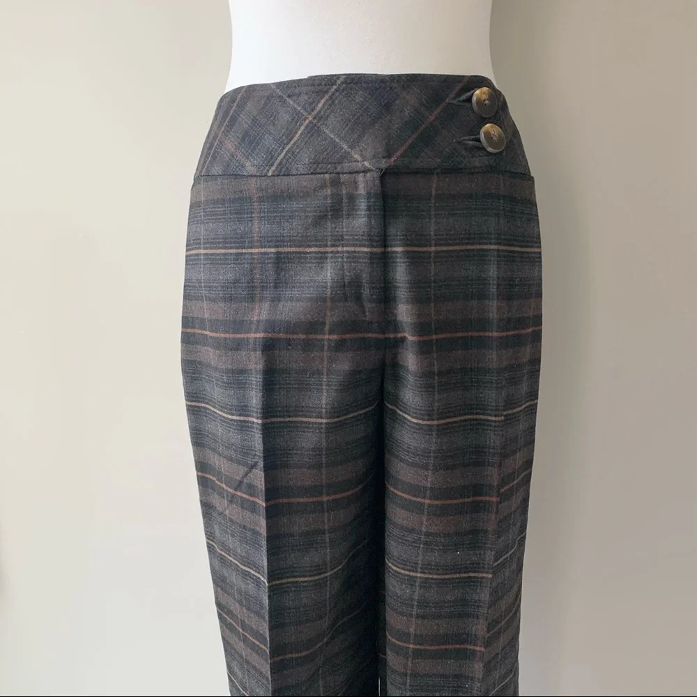Talbots Wool Plaid Pants Size 4 - Picture 2 of 14